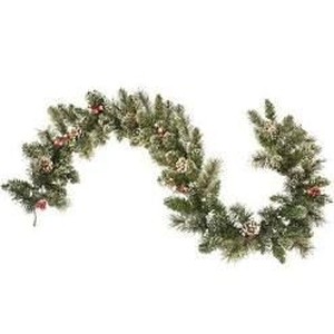 lot 36358 image: Craftmore Snowville Pine Christmas Garland, 72 Inch