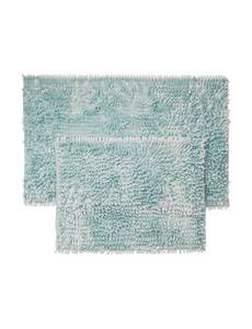 lot 36498 image: Elle 2-pc. Thick & Thin Glacier Noodle Bath Rugs - Light Turquoise - Elle