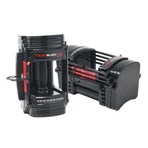 lot 3630 image: PowerBlock EXP Stage 1 Adjustable Dumbbell Set (1 pair)