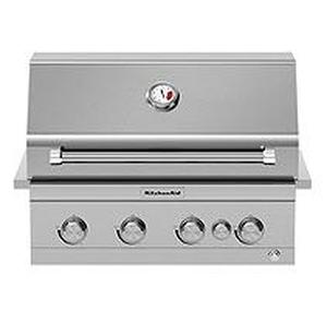 lot 3722 image: KitchenAid 4-Burner Stainless Steel Gas Grill 740-0780 - Silver