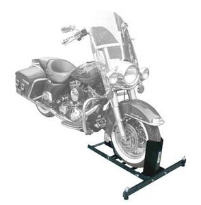 lot 43504 image: MaxxHaul 70271 Adjustable Motorcycle Wheel Chock Stand Heavy Duty 1800lb Weight Capacity
