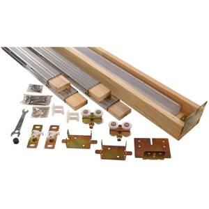 lot 43533 image: The Hillman Group 852649 Pocket Door Hardware Set 1-Pack