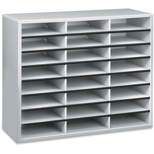 lot 43549 image: Fellowes 25041 Literature Organizer - 24 Compartment, Letter, Dove Gray