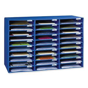 lot 43554 image: Classroom Keepers 30-Slot Mailbox, Blue (001318)