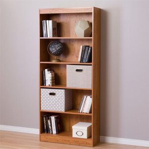 lot 43566 image: South Shore 5-Shelf Storage Bookcase, Country Pine