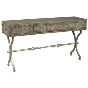 lot 43567 image: Signature Design by Ashley - Quinnland Console Sofa Table - Vintage Casual - Antique Black