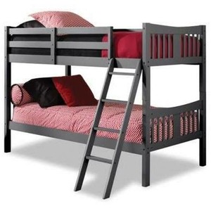 lot 43572 image: Storkcraft Bunkbed -Dark Grey