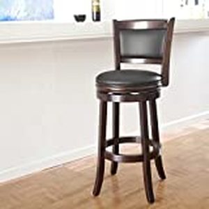 lot 43621 image: Boraam Augusta Bar Height Swivel Stool, 29-Inch, Cappuccino