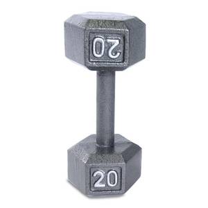 lot 43632 image: CAP Barbell Solid Hex Dumbbell, Pair (20-Pound)