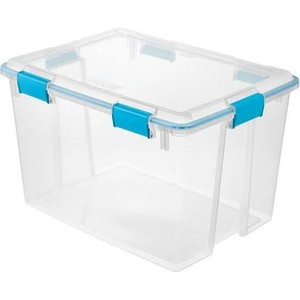lot 43659 image: 3 Sterilite 80 QT Gasket Box