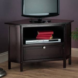 lot 43692 image: Winsome Wood Zena Corner TV & Media Stand, Espresso Finish