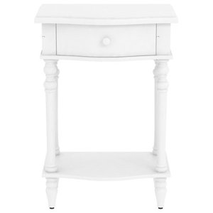 lot 43725 image: Urbanest Jefferson Accent End Table with Drawer, 29-inch Tall, Off White