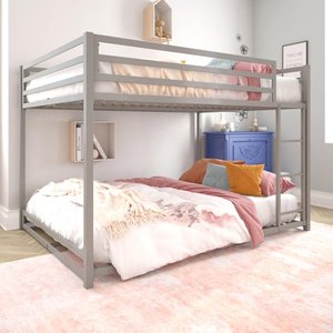 lot 43738 image: DHP Miles Metal Full, Silver Bunk Bed
