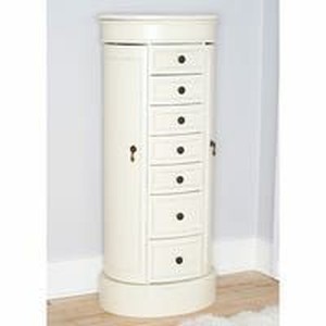 lot 43741 image: Hives and Honey Charlize Fully Locking Jewelry Armoire, White