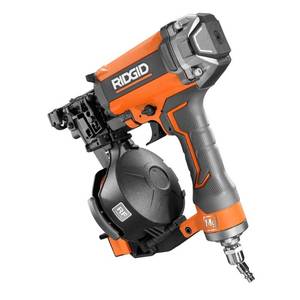 lot 35153 image: RIDGID 15° 1-34 in. Coil Roofing Nailer USED