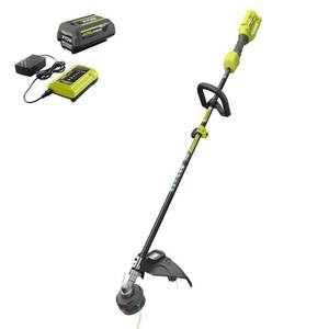 lot 35168 image: RYOBI 40-Volt Lithium-Ion Cordless Attachment Capable String Trimmer with 4.0 Ah Battery and Charger are not Included TOOL ONLY