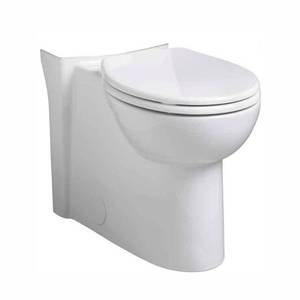 lot 35178 image: American Standard Cadet 3 Right Height Round Front Bowl with Seat in White Retail $162.44