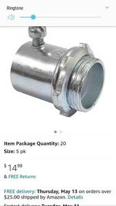 lot 35260 image: 1 Emt Set Screws Retail Price 15.00