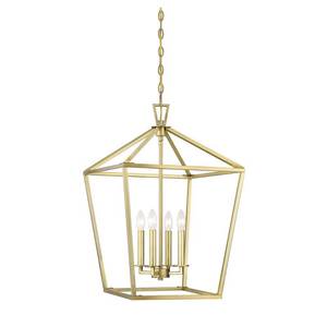 lot 35306 image: Savoy House-Townsend - Four Light Foyer Warm Brass Finish-3-321-4-322 retail price $270.40