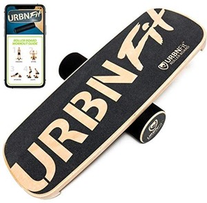 lot 35344 image: Urbnfit Wooden Balance Board Trainer - Roller Board For Snowboard Surf Hockey... retail price $79.97