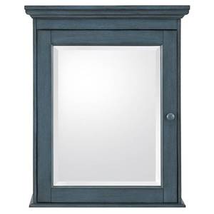 lot 35352 image: Home Decorators Collection Cottage 23-58 in. x 29 in. Surface Mount Medicine Cabinet in Harbor Blue retail price $316.01