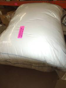 lot 35867 image: SwissLux Extra Firm Density Gusseted Pillows (Set of 2)- Queen
