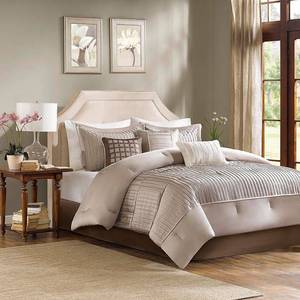 lot 35915 image: Closeout Madison Park Trinity Charmeuse 7-Pc. Queen Comforter Set Bedding