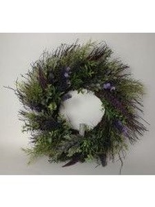 lot 35922 image: 22 Artificial Lavender Wreath Purple