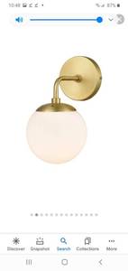 lot 35940 image: Light society globe wall sconce