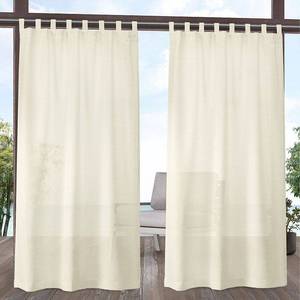 lot 35954 image: Exclusive Home Curtains Miami Textured IndoorOutdoor Tab Top Curtain Panels, 54x84, Ivory, Set of 2