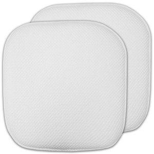 lot 35955 image: Memory Foam Honeycomb Non-Slip Back ChairSeat 16 x 16 Cushion Pad 2 Pack