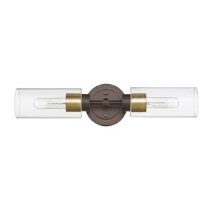 lot 35980 image: Copper Grove Goris 2-light Bronze and Brass Vanity Sconce Light Retail $63.49