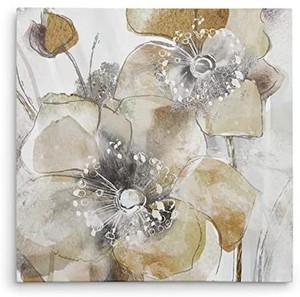lot 35982 image: Wexford Home Taupe Spring Poppy II Gallery-wrapped Canvas Wall Art Retail $40.90