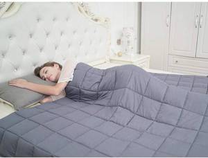 lot 17539 image: CuteKing Bamboo Weighted Blanket 48x78 Inches for Twin Size Bed, 15lbs , with 100% Natural Bamboo Viscose, Luxury Version Heavy Blanket, Silky Smooth, Skin Friendly