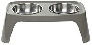 lot 17565 image: Totally Pooched Elevated Feeder with Stainless Steel Bowls