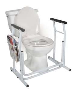 lot 17697 image: Bath SafetyToilet Safety Frame Product Description Toilet Safety Rail,Stand Alone,1EA,2CS