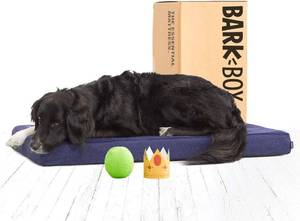 lot 17722 image: BarkBox Memory Foam Platform Dog Bed  Plush Mattress for Orthopedic Joint Relief  Machine Washable Cuddler with Removable Cover and Waterproof Lining