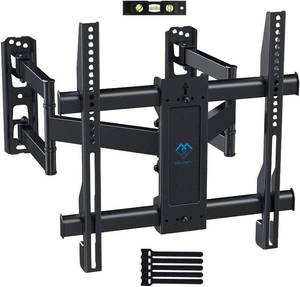 lot 17728 image: Corner TV Wall Mount Bracket Tilts, Swivels, Extends - Full Motion Articulating TV Mount for 26-55 Inch LED, LCD, Plasma Flat Screen TVs - Holds up to 99 Lbs, VESA 400x400 - Heavy Duty TV Bracket