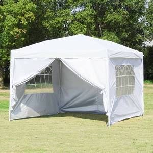 lot 17560 image: Pop Up Patio EZ Canopy Tent Heavy Duty Gazebo Pavilion Outdoor Party Commercial Instant Tents Impact Canopies��10 x 10 FT (White with sidewalls)