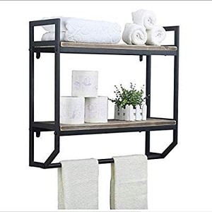 lot 17574 image: MDEPYCO 23.6 Industrial Metal Bathroom Shelves Wall Mounted