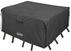 lot 17586 image: ULTCOVER 600D Tough Canvas Durable Square Patio Table