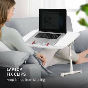 lot 17599 image: Laptop Desk for Bed, TaoTronics Lap Desks Bed Trays for Eating and Laptops Stand Lap Table, Adjustable Computer Tray for Bed, Foldable Bed Desk for Laptop and Writing in Sofa and Couch Wood