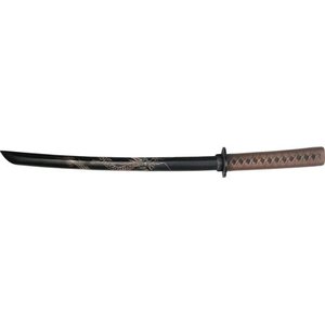 lot 17609 image: BladesUSA 1808D Samurai Wooden Training Sword 30-Inch Wooden Wakizashi
