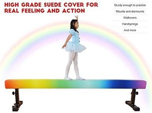 lot 17628 image: MaxKare Balance Beam 9FT Gymnastics Beam Foldable Balance Beam Gymnastic