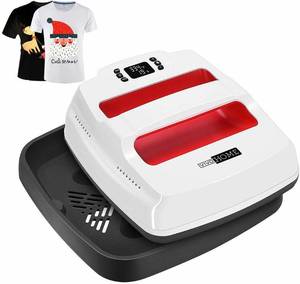 lot 17648 image: 2 in 1 Digital Heat Press Machine Professional Multifunction Transfer Vinyl for T Shirts Printing and Ironing 9 x 9 Inch (Santa Red