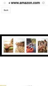 lot 17659 image: Americanflat Black Collage Picture Frame  Displays Four 4x6 inch Photos. Shatter-Resistant Glass. Hanging Hardware Included