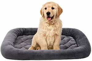 lot 17694 image: EMME Padded Pet Bed Luxury Flannel All Season Crate Mat for Dog & Cat Plush Pet Bed Pet Mat