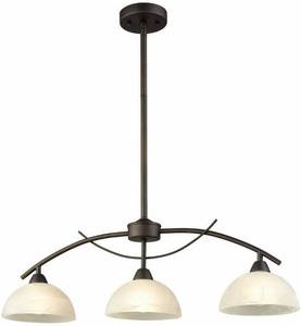 lot 17699 image: Dazhuan Vintage Frosted Glass Shade Pendant 3-Lights Chandelier Hanging Ceiling Lighting Fixtures (Brushed Nickle)