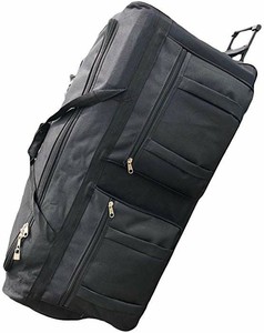 lot 17709 image: 42-inch Rolling Duffle Bag with Wheels, Luggage Bag, Hockey Bag, XL Duffle Bag With Rollers, Heavy Duty Oversized Storage Bag