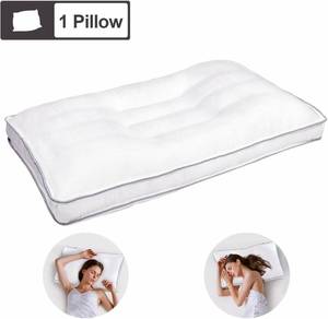 lot 1082 image: GOHOME Cervical Neck Pillow Contour Orthopedic Support for Neck Pain, Great for Side and Back Sleeper, Adjustable Bed Pillow with Cotton Cover&Super Soft Microfiber Fill (20x26 Standard(1 Pack))